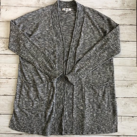 MADEWELL Women’s Heathered Grey Cardigan Knit Sweater Sz XXS - Picture 4 of 13